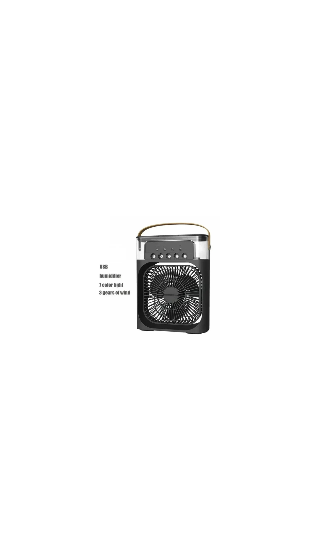 New 3 in 1 Fan Air Conditioner Household Mini Air Cooler LED Night Light Portable Humidifier Air Adjustment Fan Office Home Fan